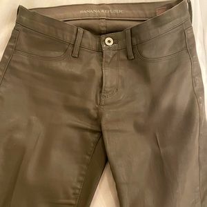 Banana Republic leather finish jeans